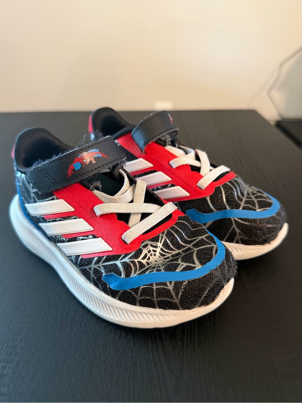 adidas Toddler Black/Red/Blue SpiderMan Sneakers - Picture 1 of 4